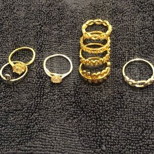 Bundle of Fashion Rings Sizes 6-9